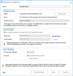 Connecting to Google Drive