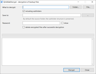 Decrypting backup files